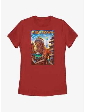 Disney Pixar Elemental Firetown Element City Poster Womens T-Shirt, , hi-res