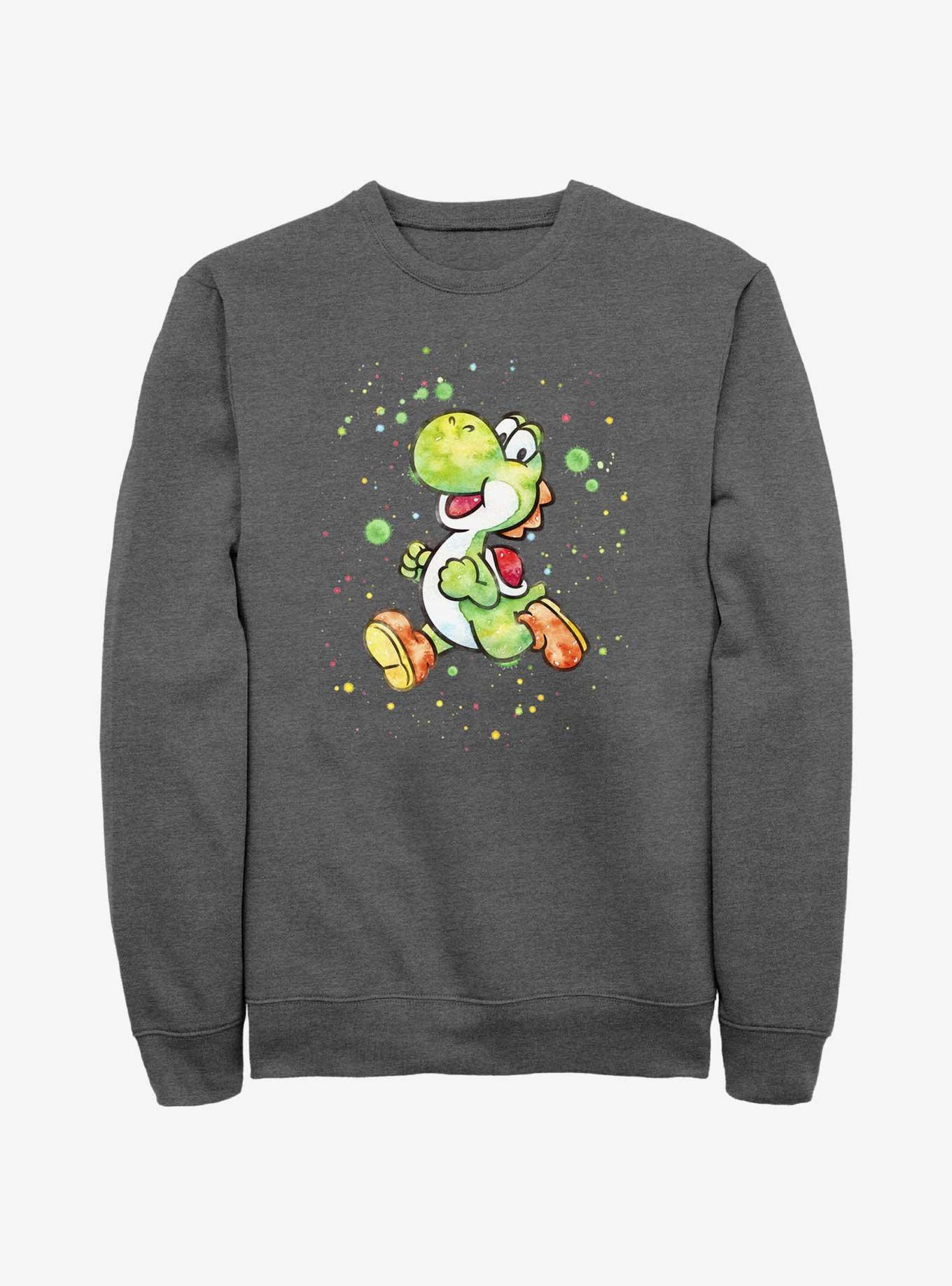 Nintendo Mario Watercolor Yoshi Sweatshirt, , hi-res