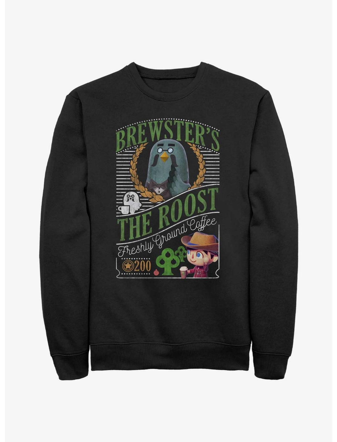 Animal Crossing Brewsters Cafe Sweatshirt, BLACK, hi-res