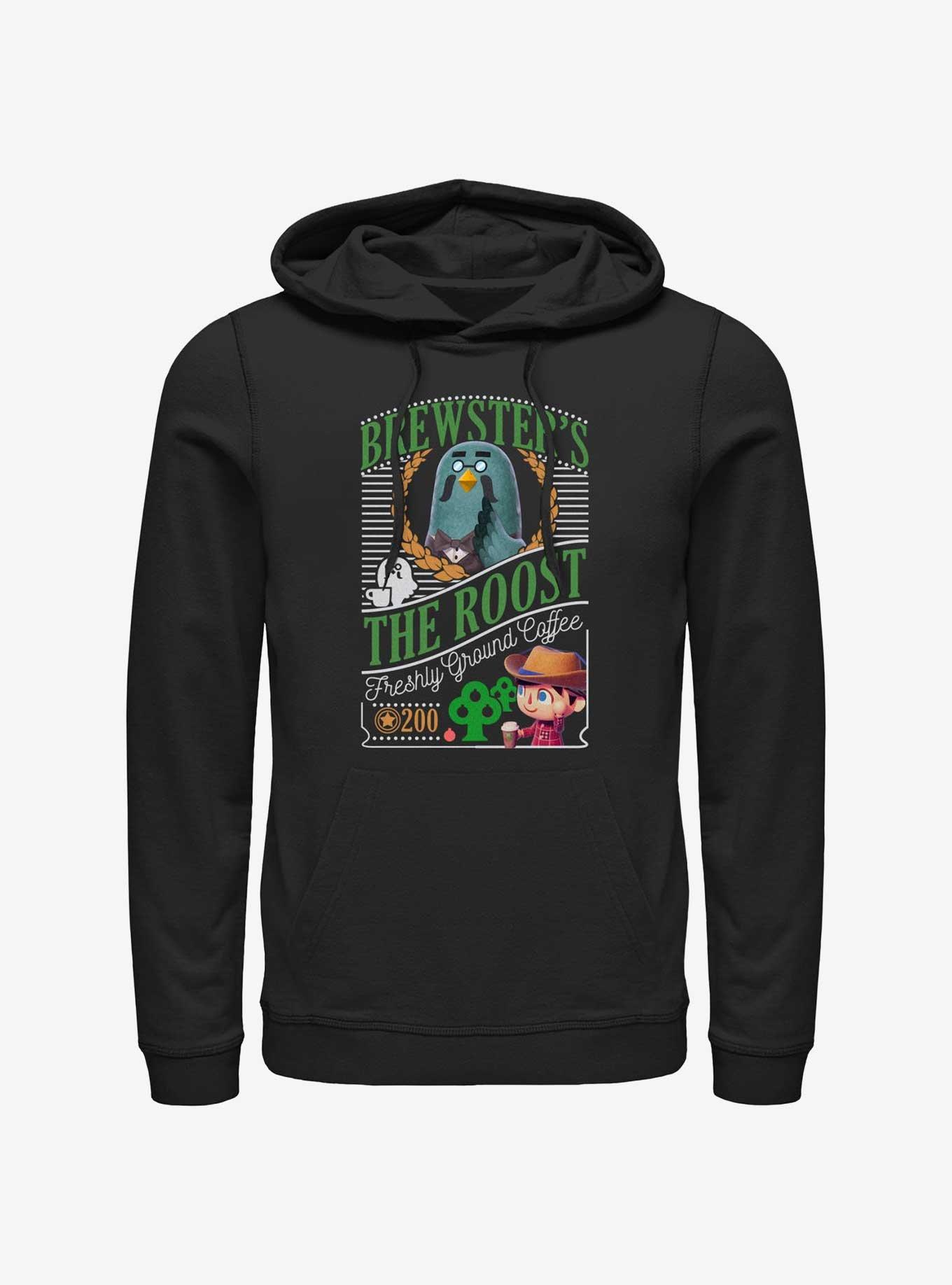 Animal Crossing Brewsters Cafe Hoodie, BLACK, hi-res