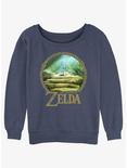 The Legend of Zelda Korok Forest Girls Slouchy Sweatshirt, BLUEHTR, hi-res