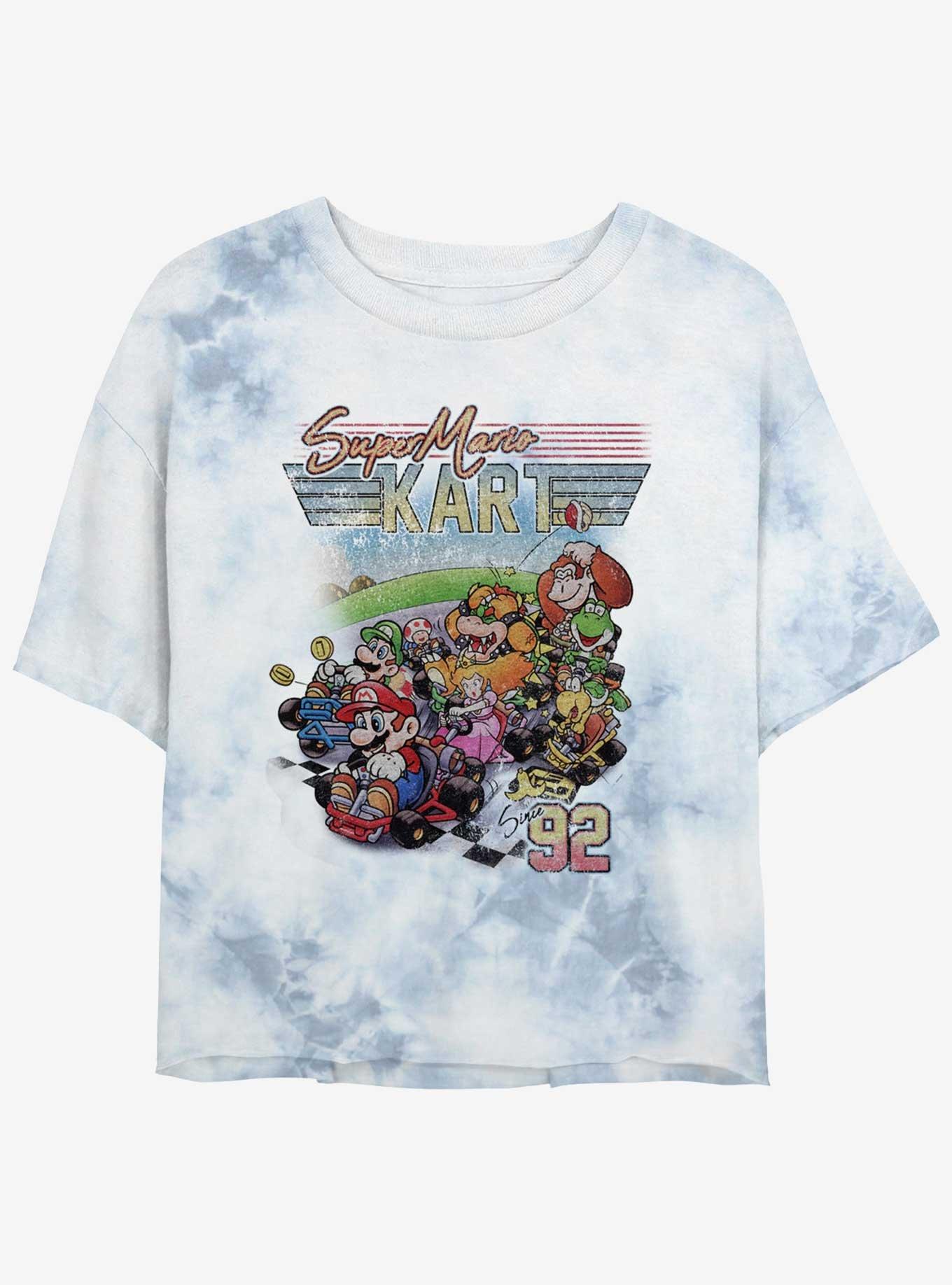 Nintendo Mario Kart Nineties Tie-Dye Girls Crop T-Shirt, , hi-res