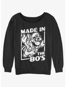 Nintendo Mario Made In The 80's Girls Slouchy Sweatshirt, , hi-res