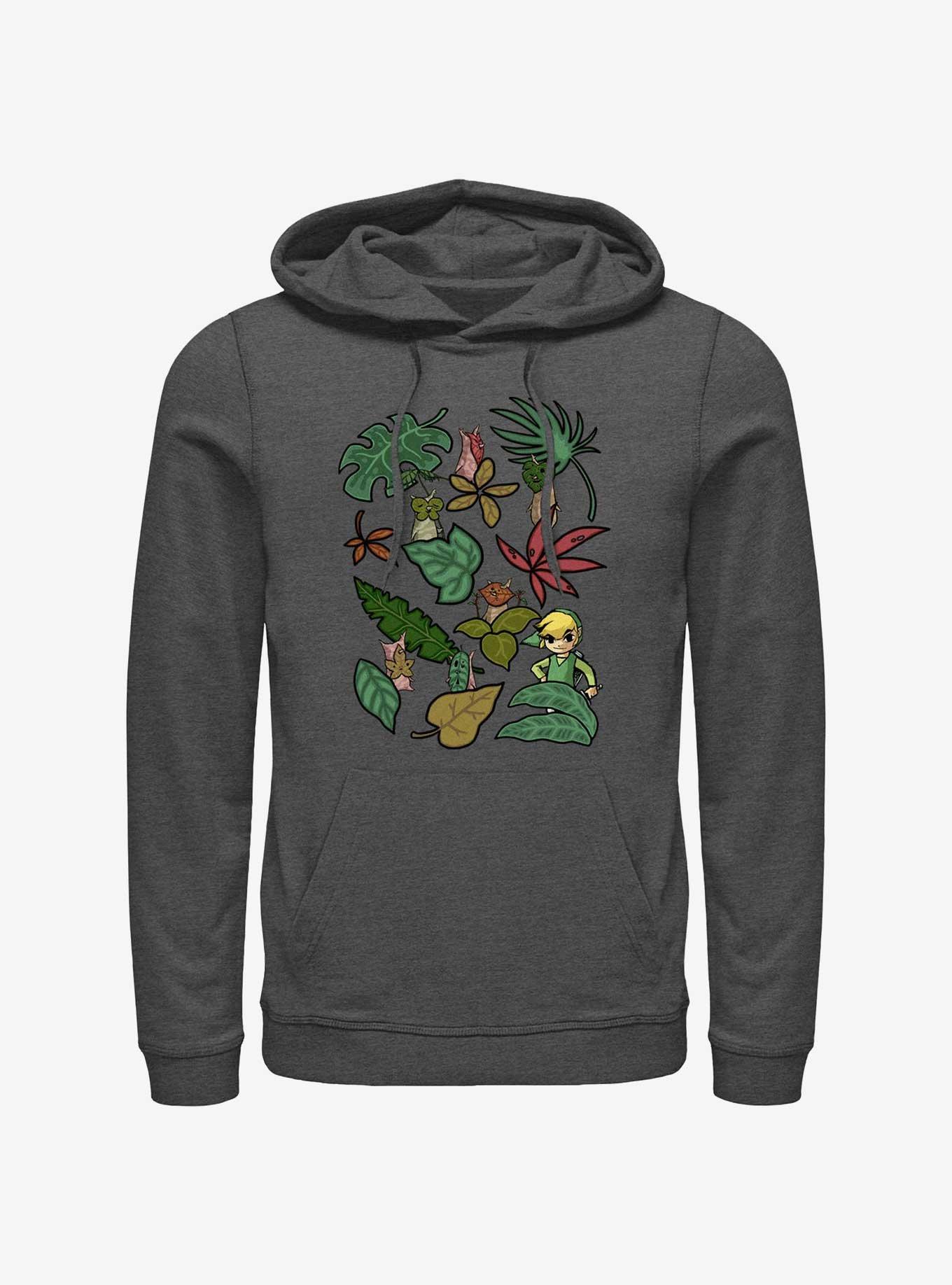 The Legend of Zelda Leafy Link Hoodie, CHAR HTR, hi-res