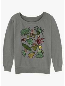The Legend of Zelda Leafy Link Girls Slouchy Sweatshirt, , hi-res