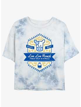 The Legend of Zelda Lon Lon Ranch Tie-Dye Girls Crop T-Shirt, , hi-res