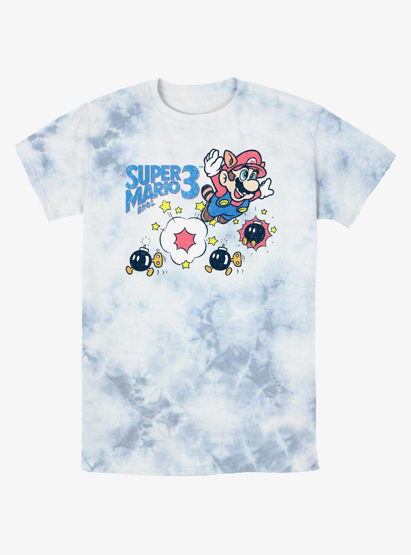Nintendo Mario Retro Summer Tie-Dye T-Shirt, WHITEBLUE, hi-res