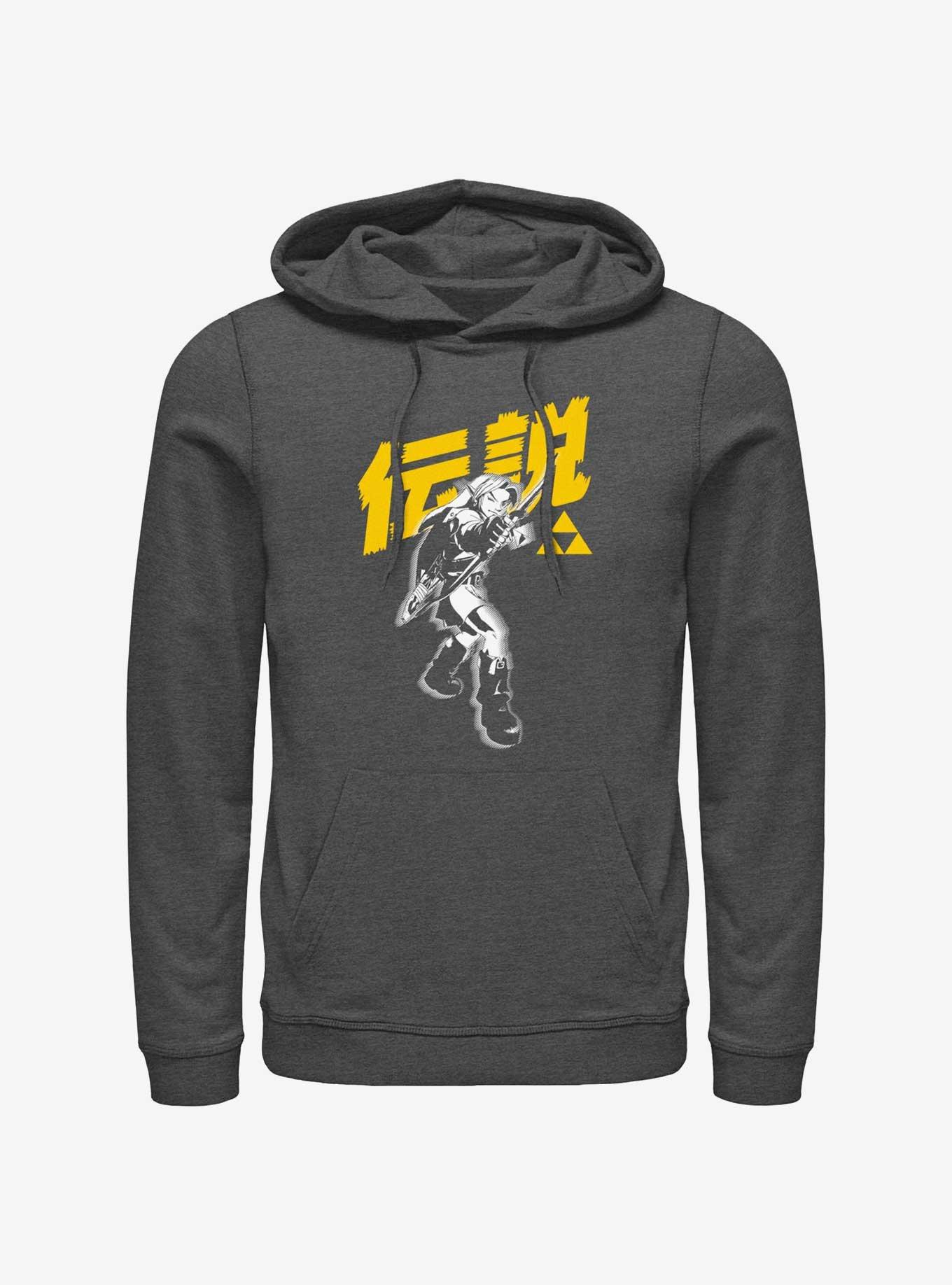 The Legend of Zelda Bow Legend Hoodie, CHAR HTR, hi-res