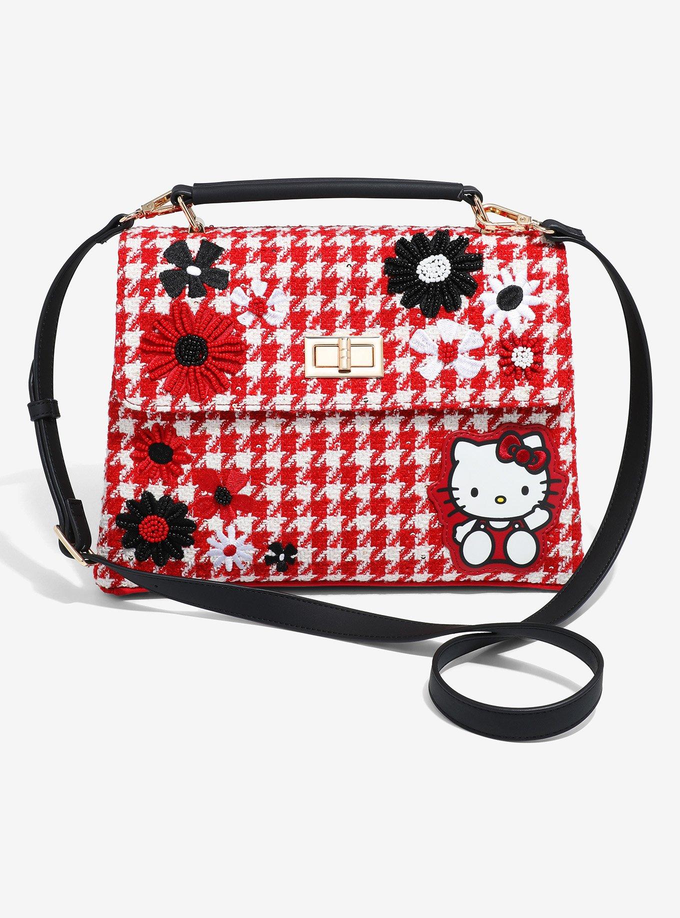 HELLO KITTY HOUNDSTOOTH EMBOSSED BAG