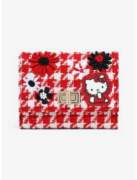 Sanrio Hello Kitty Floral Houndstooth Small Wallet - BoxLunch Exclusive, , hi-res