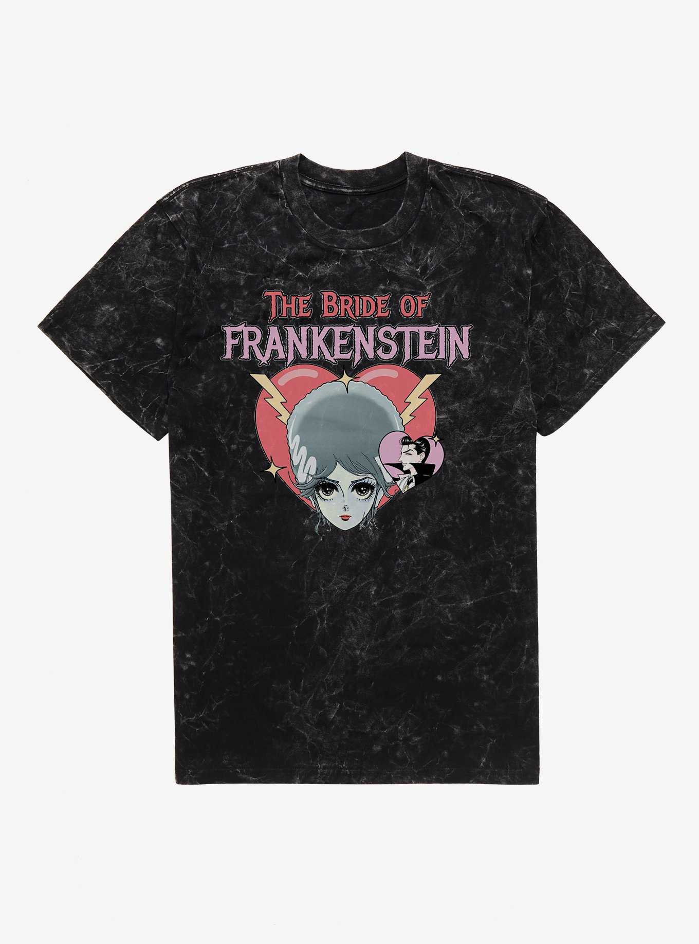 Monsters Anime The Bride Of Frankenstein Mineral Wash T-Shirt, , hi-res