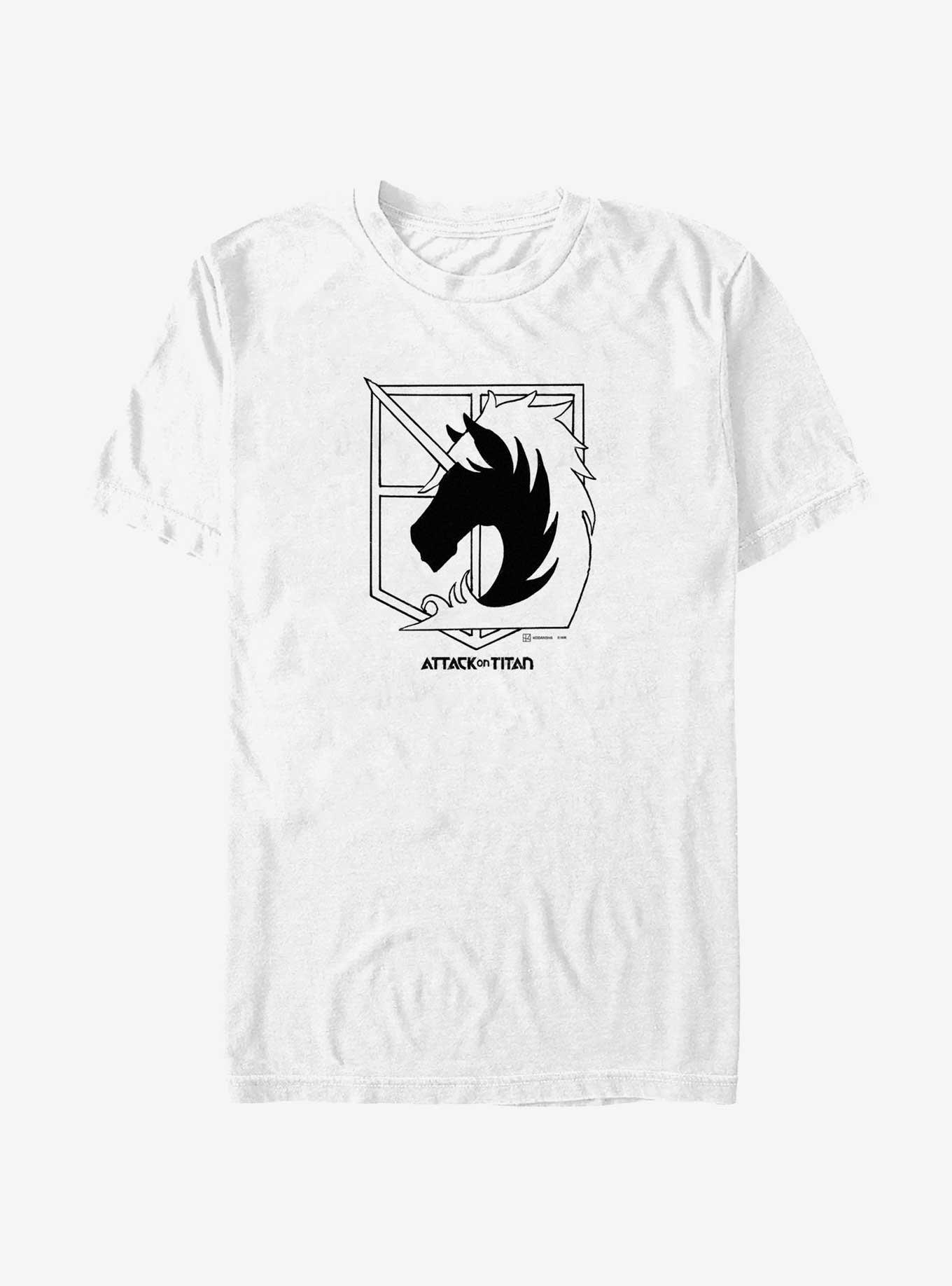 Attack on Titan Police Regiment Logo T-Shirt, WHITE, hi-res