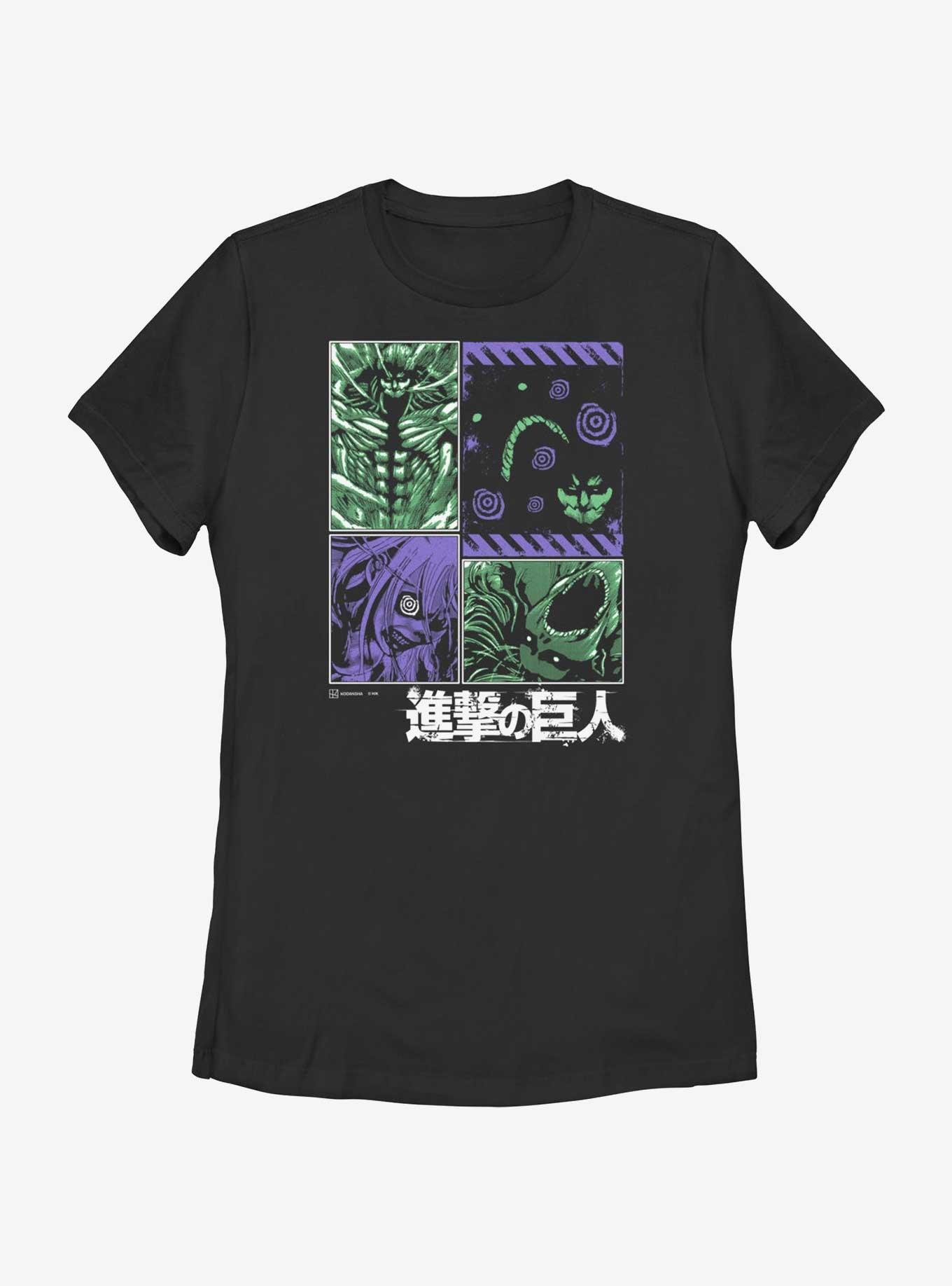 Attack on Titan Armored Founding and Attack Titans Womens T-Shirt
