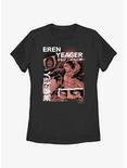 Attack on Titan Eren Yeager Collage Womens T-Shirt, BLACK, hi-res