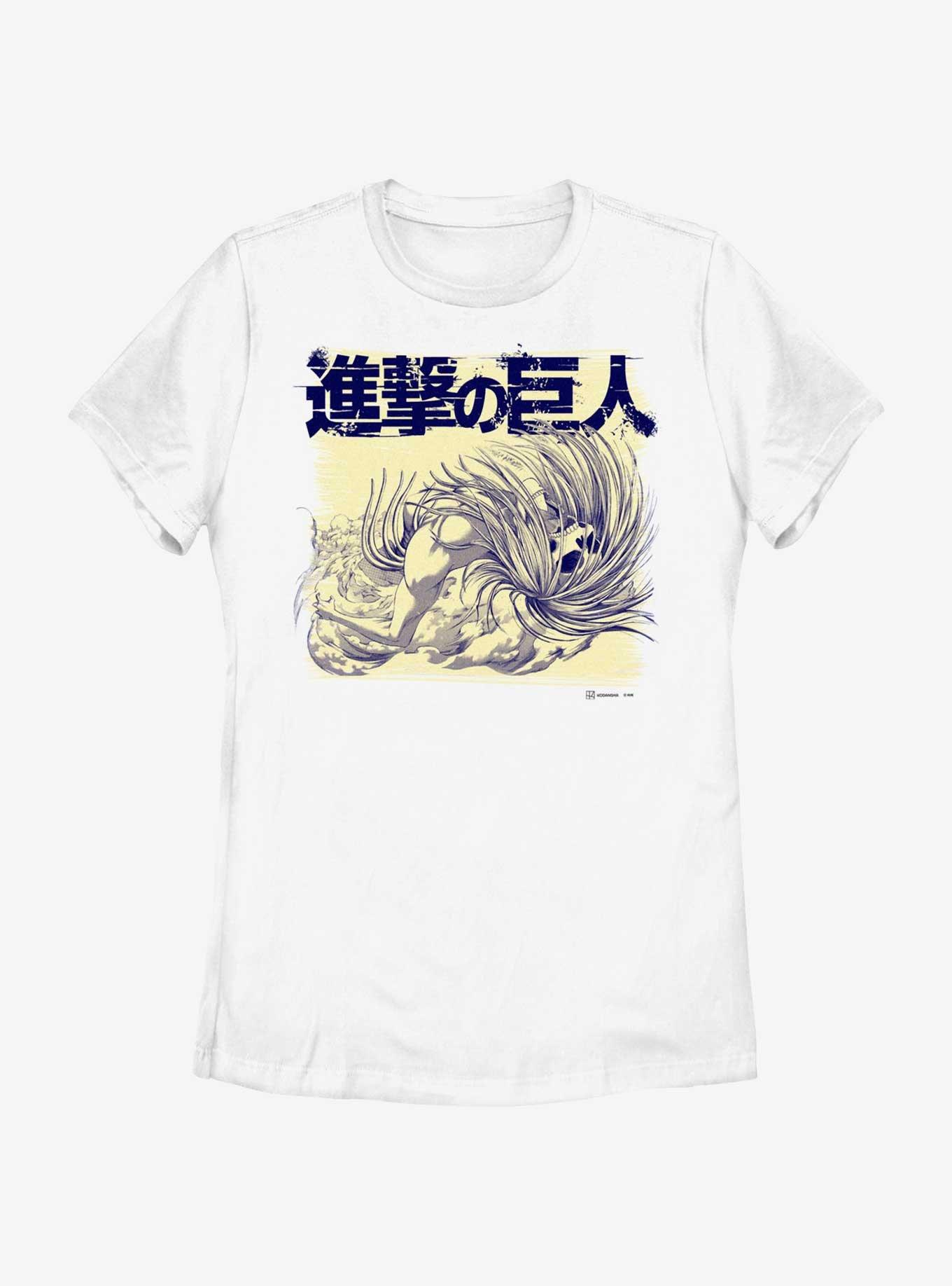 Attack on Titan Finding Titan Overlay Womens T-Shirt, WHITE, hi-res