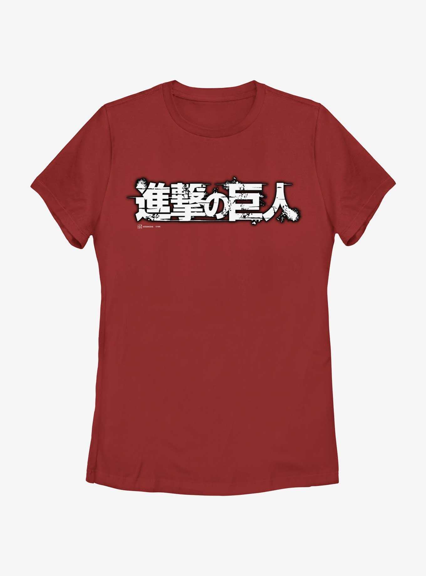 Attack on Titan Japanese Logo Womens T-Shirt, , hi-res