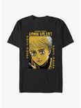 Attack on Titan Armin Arlert Portrait T-Shirt BoxLunch Web Exclusive, BLACK, hi-res