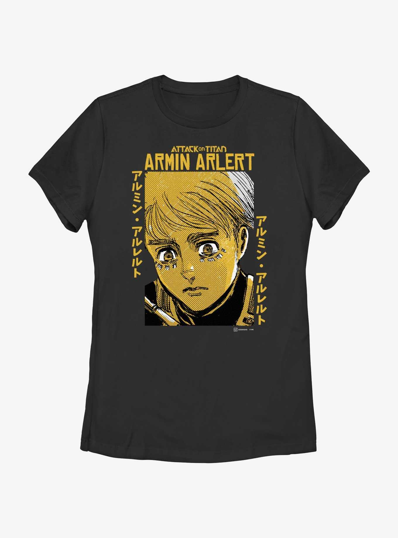 Attack on Titan Armin Arlert Portrait Womens T-Shirt BoxLunch Web Exclusive, , hi-res