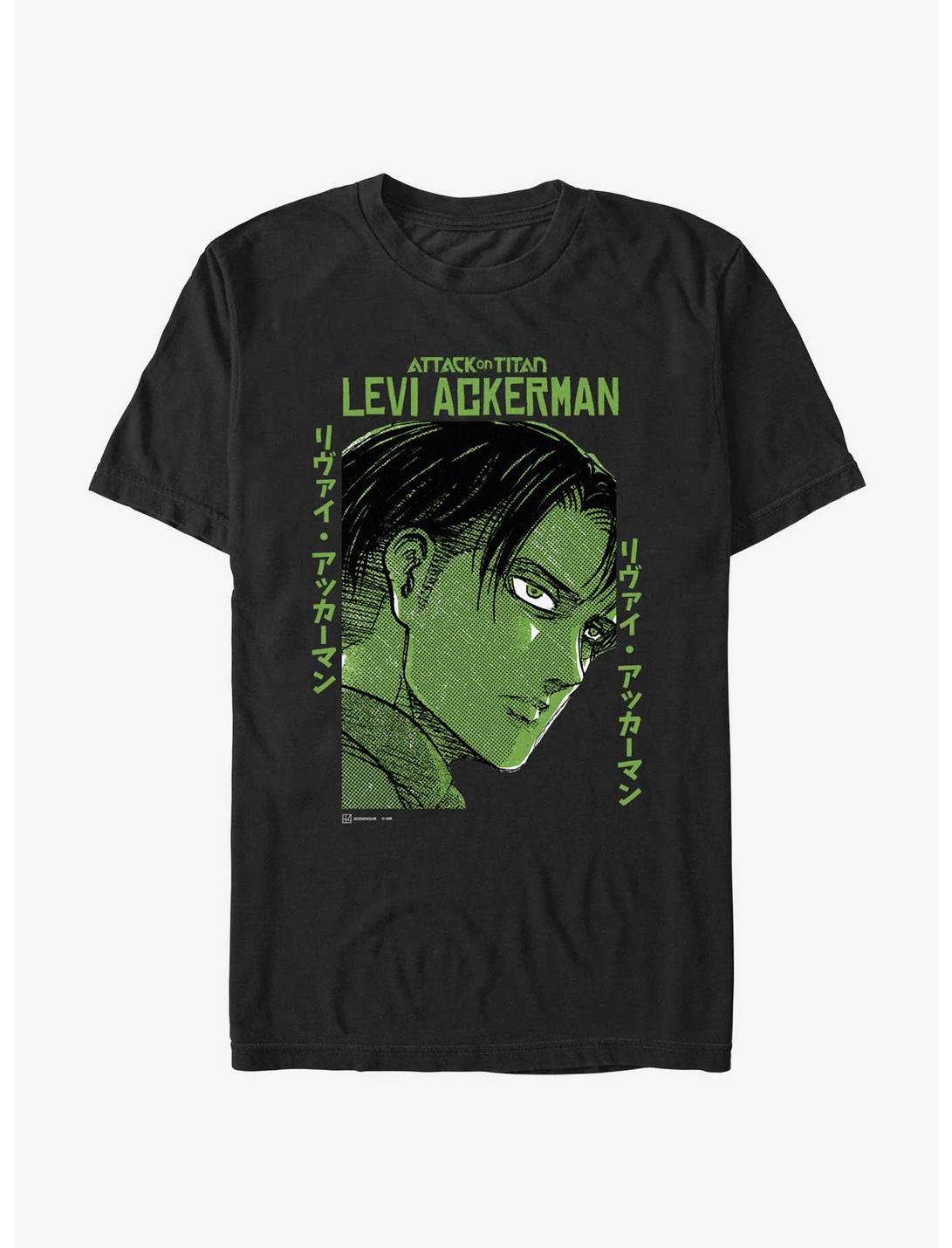 Attack on Titan Levi Ackerman Portrait T-Shirt, BLACK, hi-res