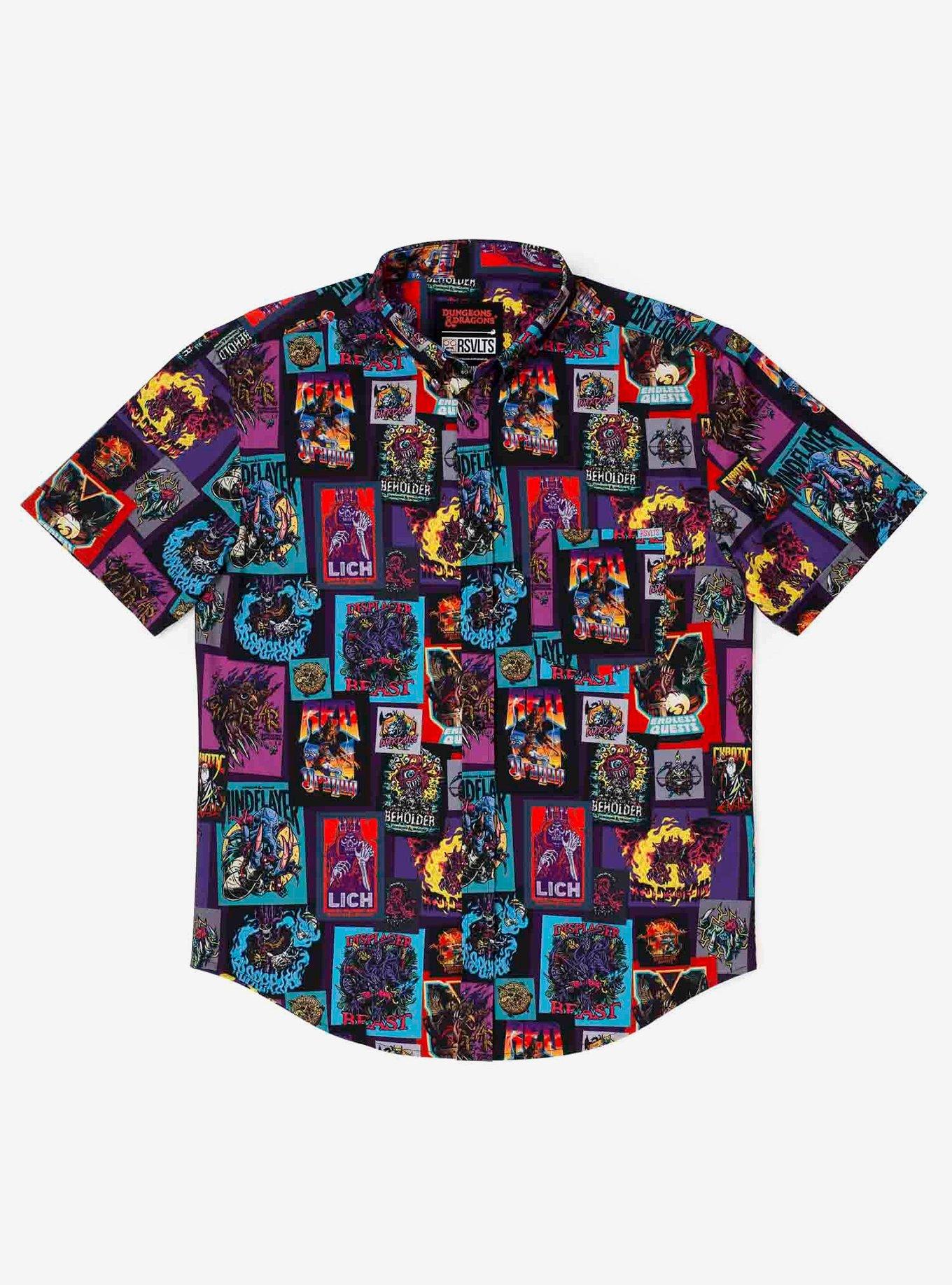 RSVLTS Dungeons & Dragons "Monsters of the Quest" Button-Up Shirt, , hi-res