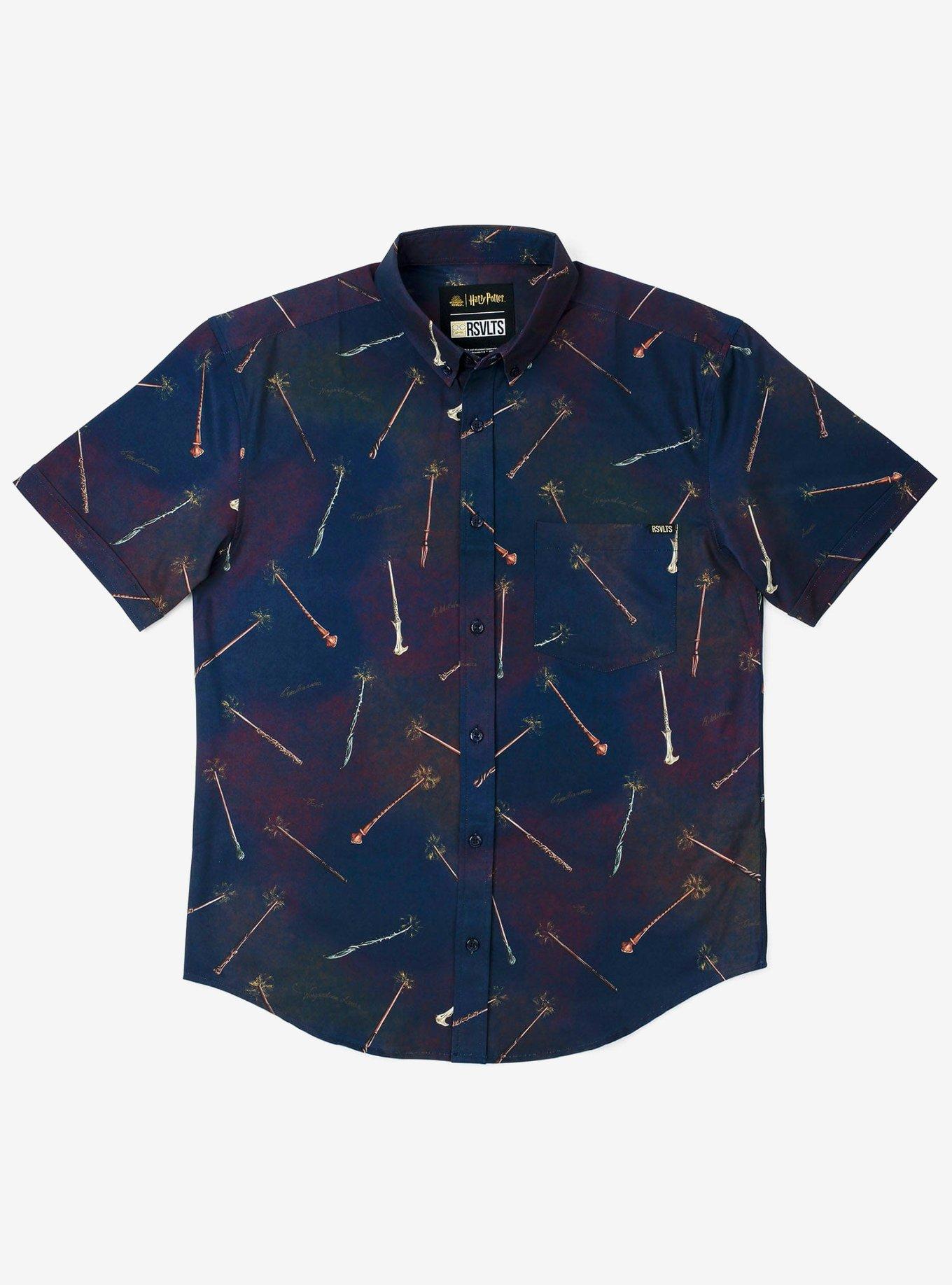 RSVLTS Harry Potter "Ollivander's Best" Button-Up Shirt, BLACK, hi-res