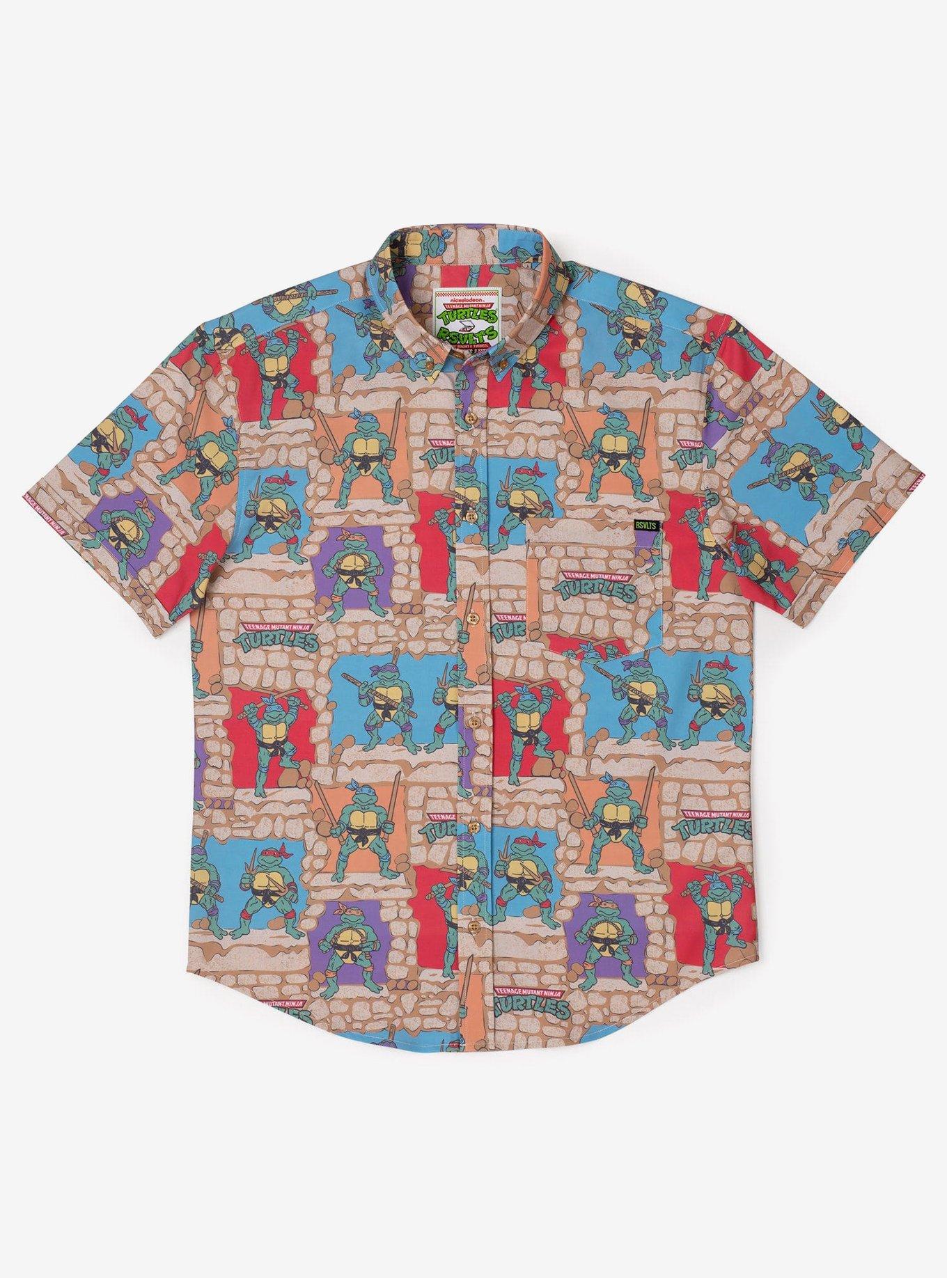 RSVLTS Teenage Mutant Ninja Turtles "Cowabunga Covers" Button-Up Shirt, , hi-res