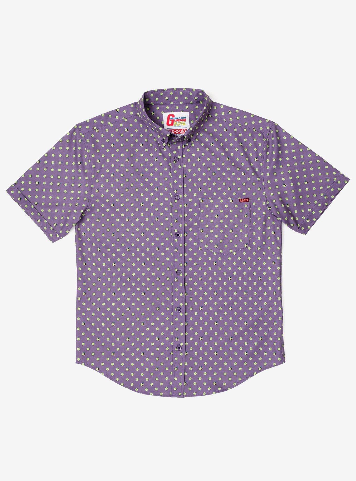 RSVLTS Gundam "Haro" Button-Up Shirt, PURPLE, hi-res