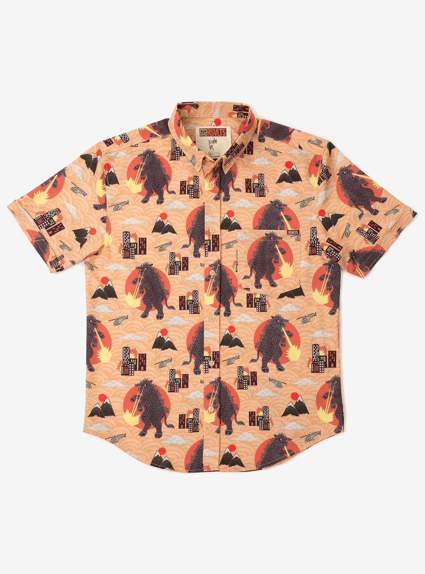 RSVLTS Justin Warner "Cowju" Button-Up Shirt, ORANGE, hi-res
