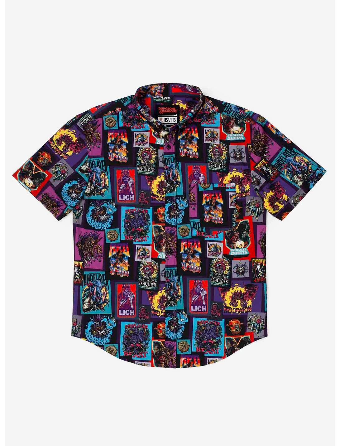 RSVLTS Dungeons & Dragons "Monsters of the Quest" Button-Up Shirt, MULTI, hi-res