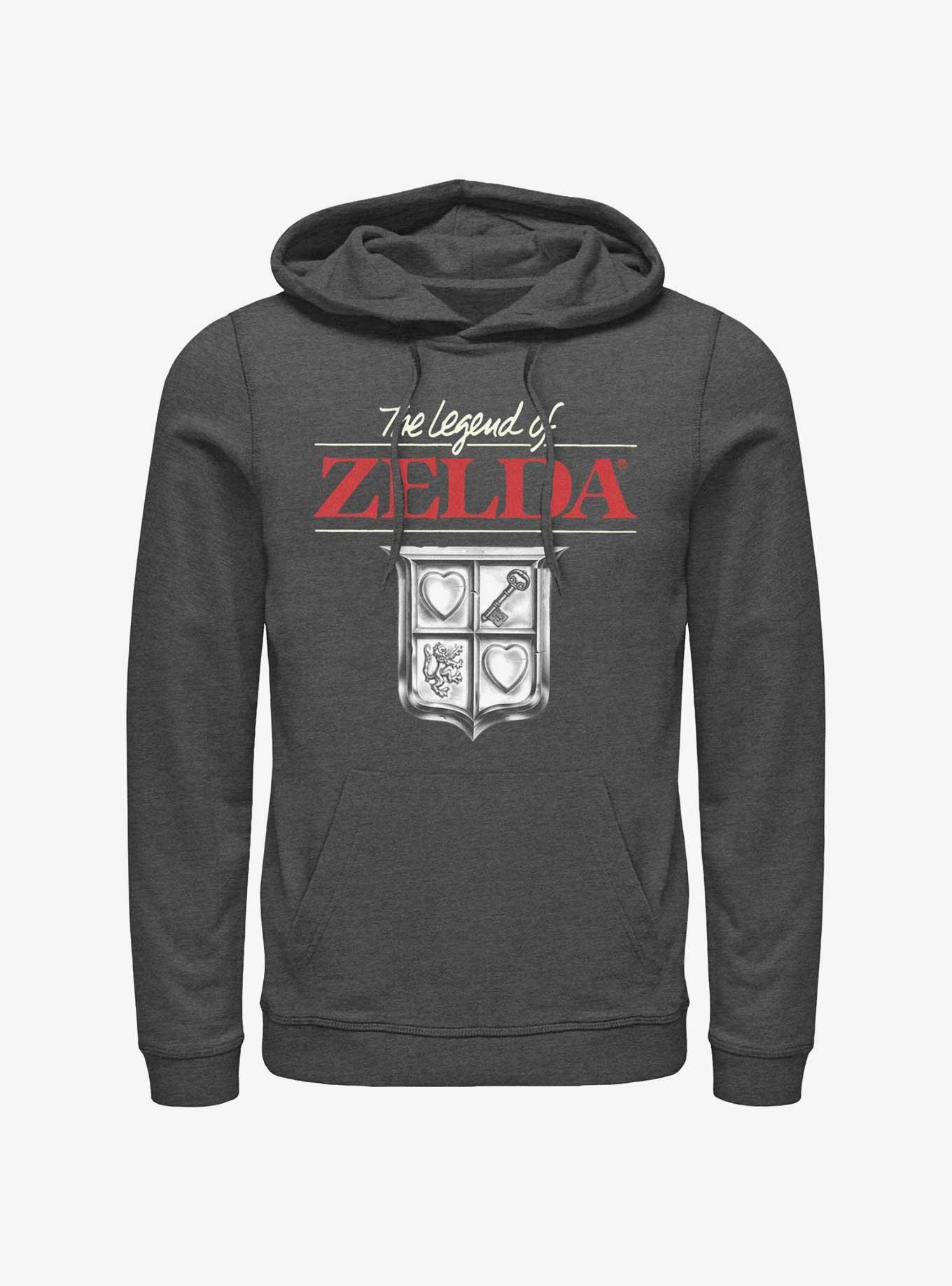The Legend of Zelda Crest Hoodie, CHAR HTR, hi-res