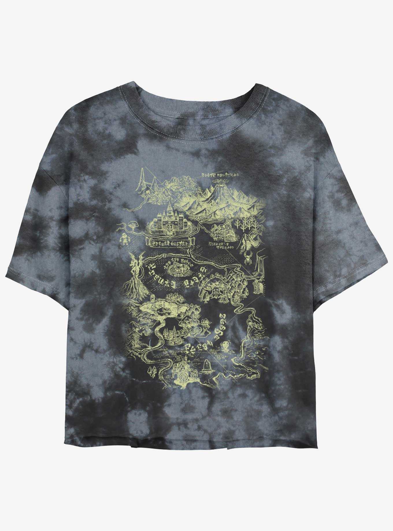 Nintendo The Legend of Zelda The Map Tie-Dye Girls Crop T-Shirt, , hi-res