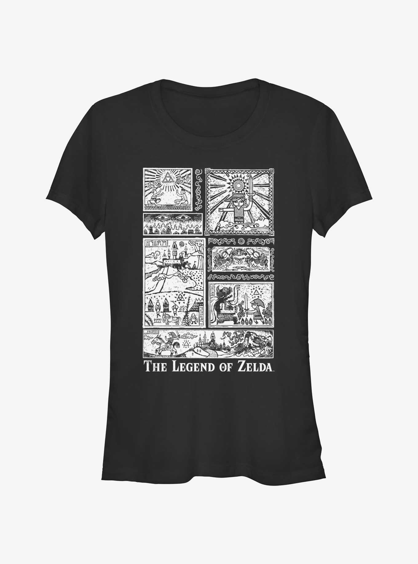 Nintendo The Legend Told Girls T-Shirt, BLACK, hi-res