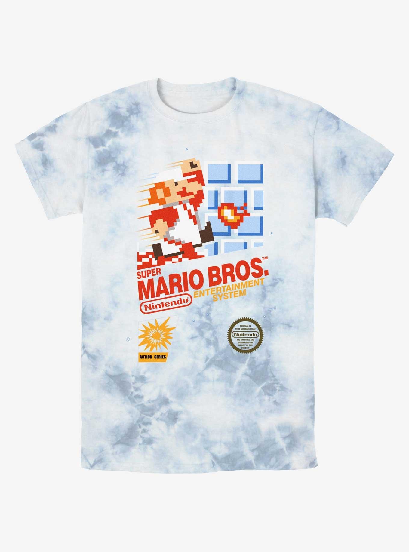 Nintendo Mario Pixel Mario Tie-Dye T-Shirt, WHITEBLUE, hi-res