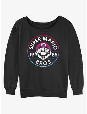 Nintendo Mario Flashback Girls Slouchy Sweatshirt, , hi-res