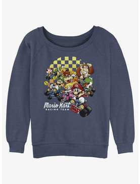 Nintendo Mario Checkered Kartin' Girls Slouchy Sweatshirt, , hi-res