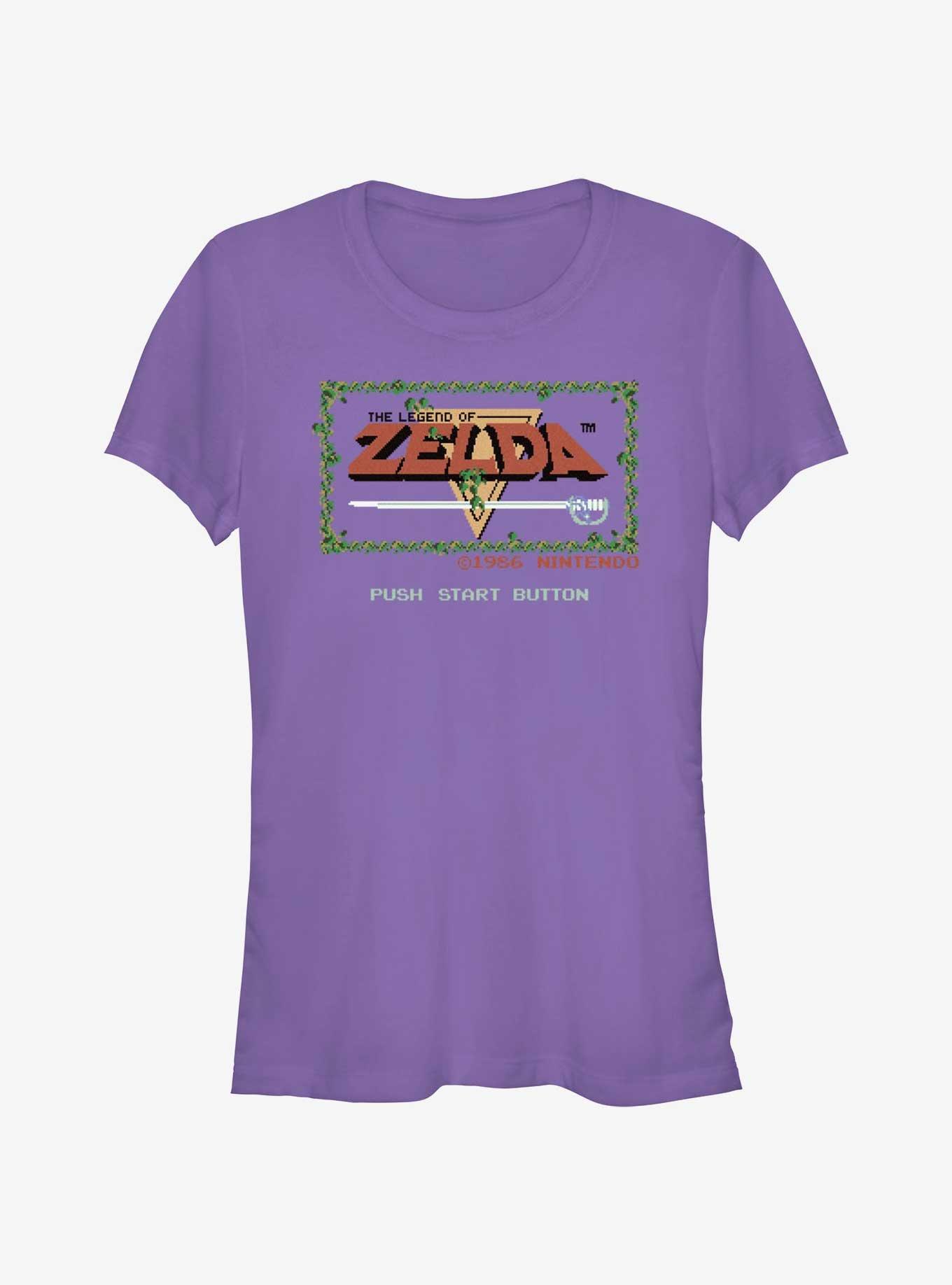 The Legend of Zelda Pixelated Logo Girls T-Shirt, PURPLE, hi-res