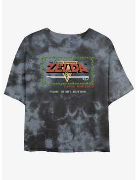 The Legend of Zelda Pixelated Logo Tie-Dye Girls Crop T-Shirt, , hi-res