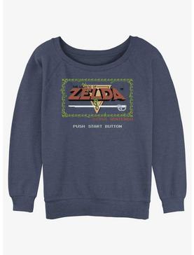 The Legend of Zelda Pixelated Logo Girls Slouchy Sweatshirt, , hi-res
