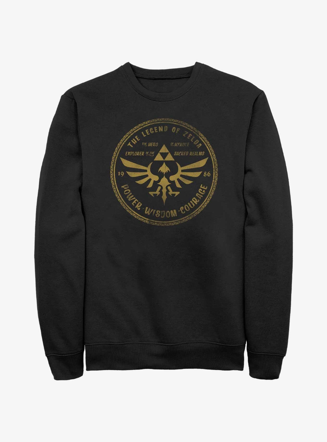 The Legend of Zelda Legendary Courage Sweatshirt, BLACK, hi-res