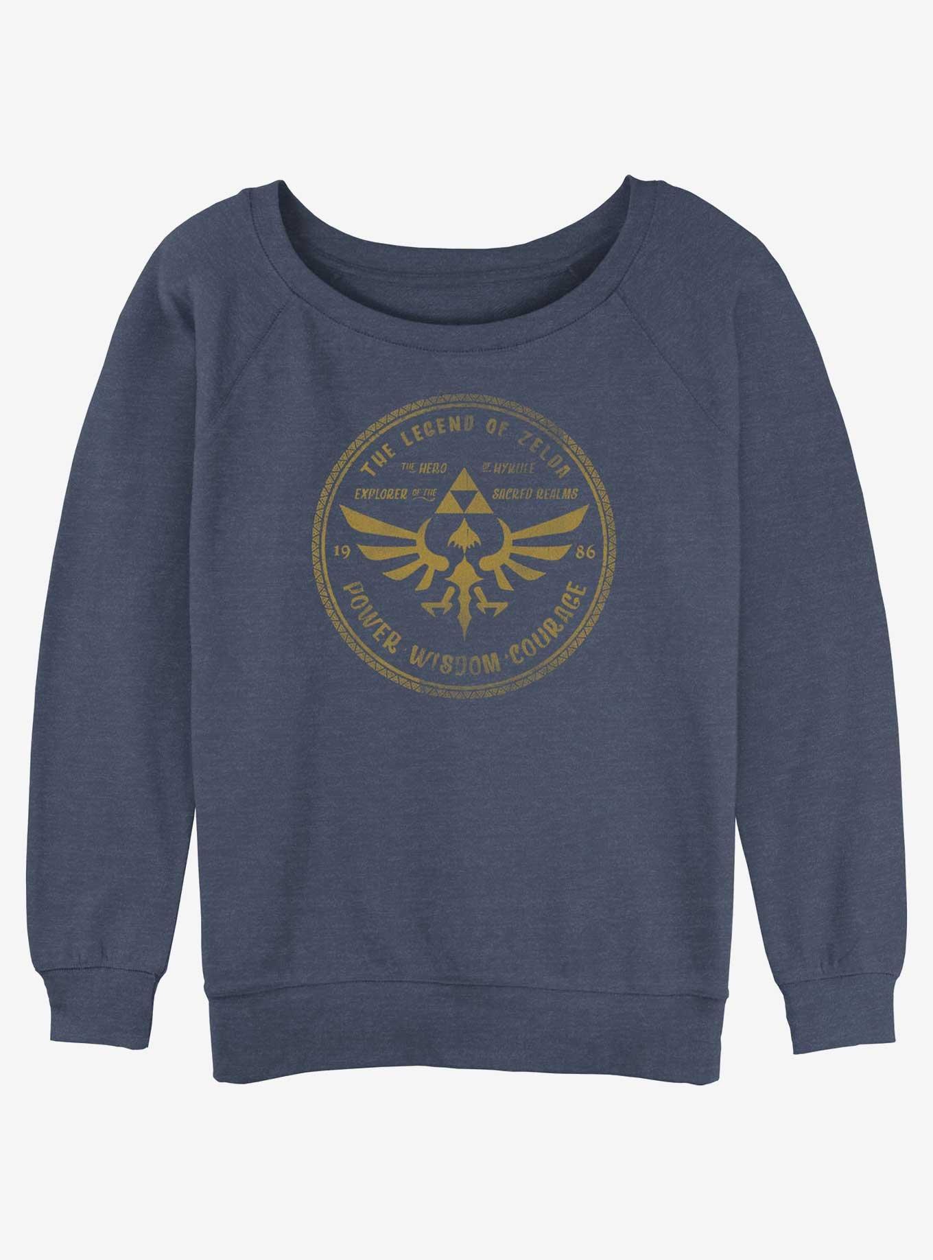 The Legend of Zelda Legendary Courage Girls Slouchy Sweatshirt, , hi-res