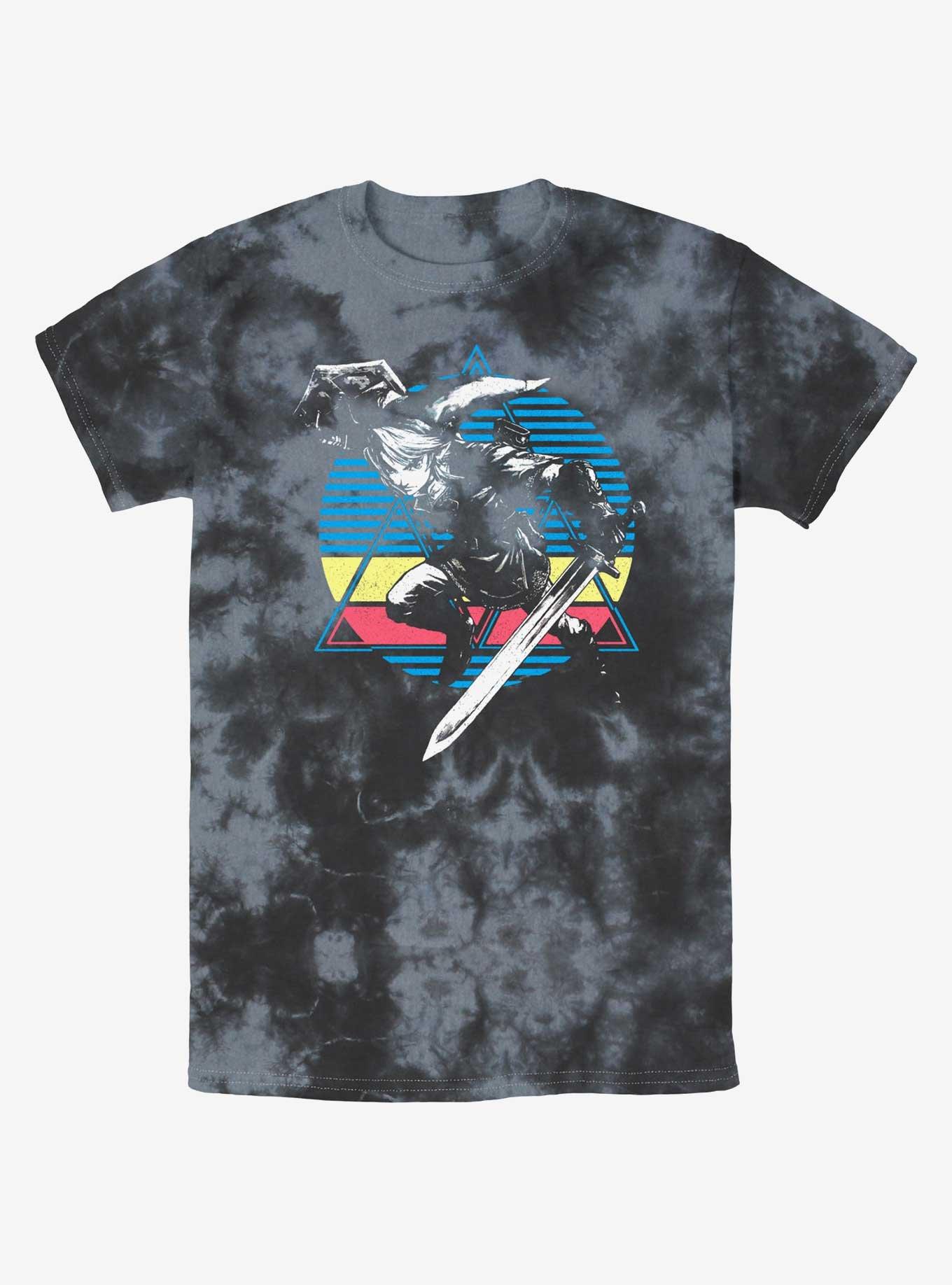 Nintendo Link Old Tie-Dye T-Shirt, BLKCHAR, hi-res