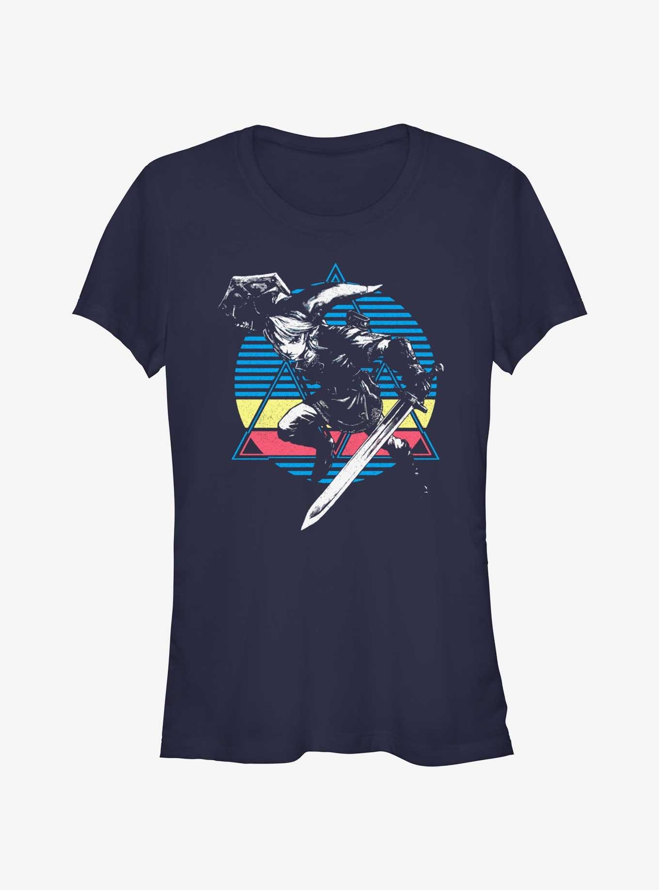 Nintendo Link Old Girls T-Shirt, NAVY, hi-res