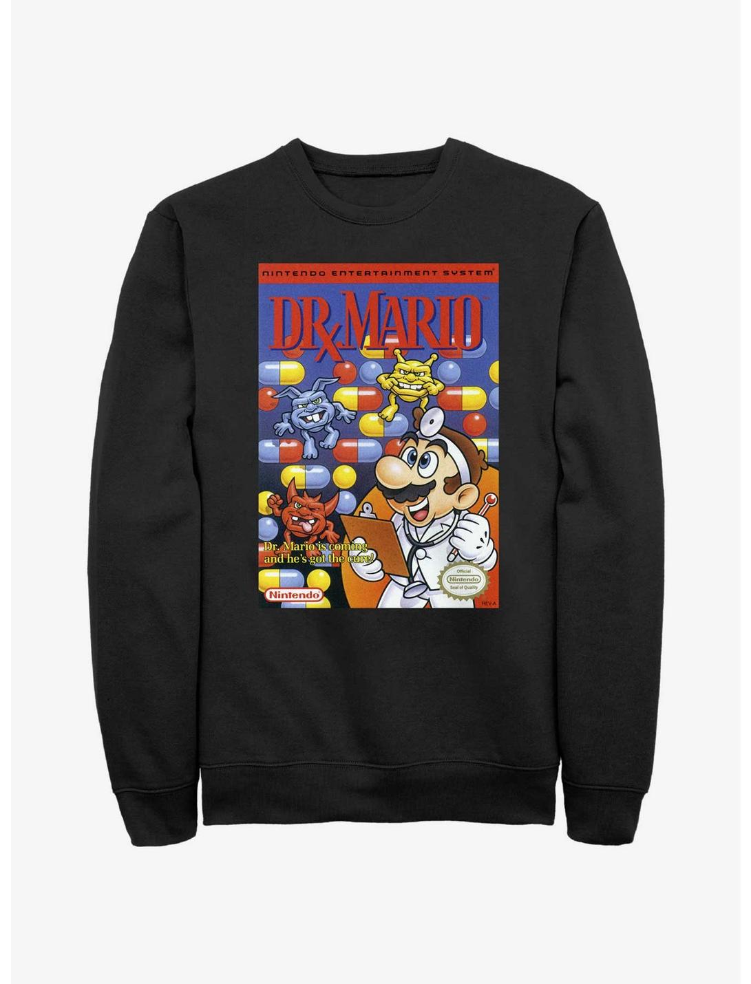 Nintendo Mario Dr. Mario Sweatshirt, BLACK, hi-res