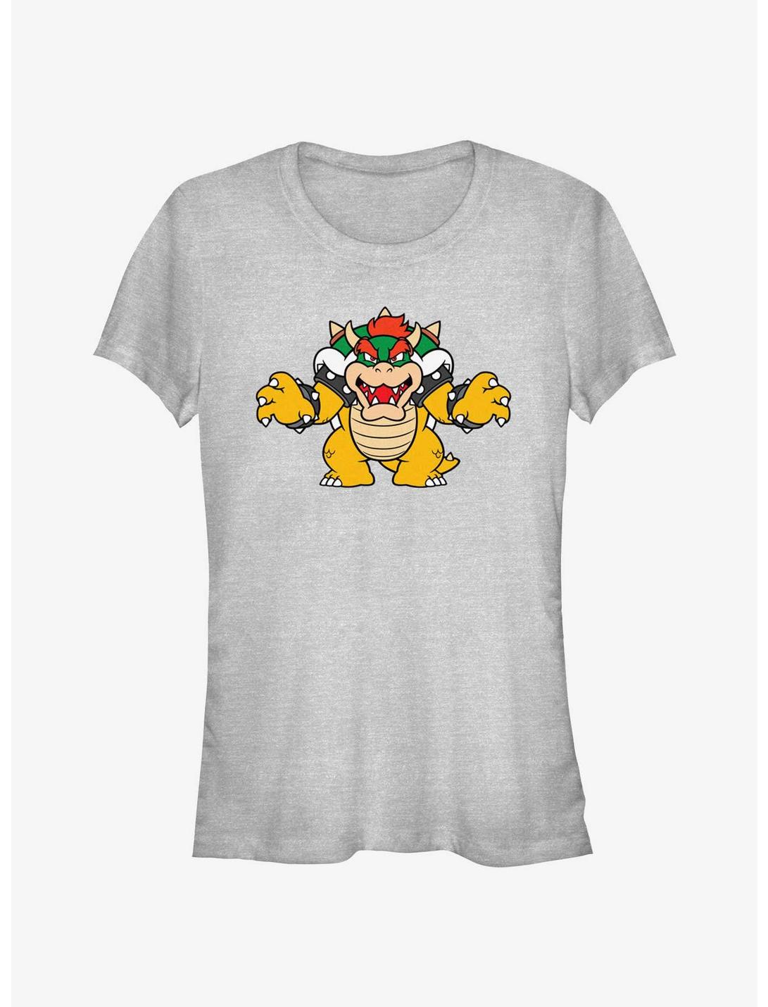 Nintendo Mario Just Bowser Girls T-Shirt, ATH HTR, hi-res