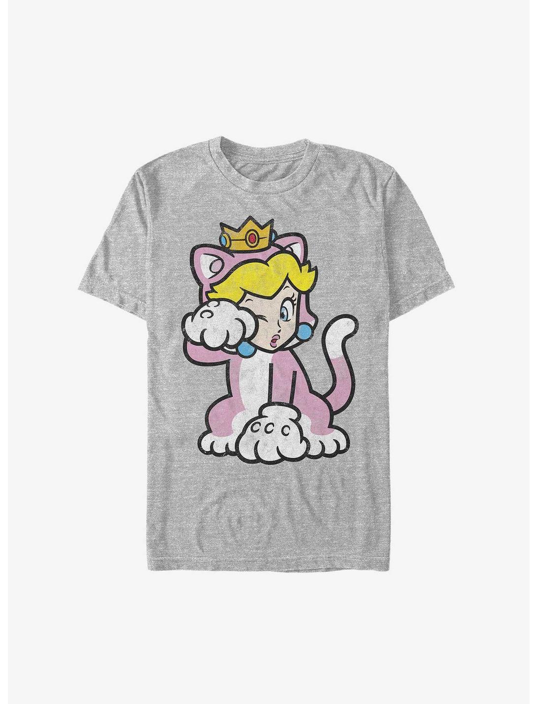 Nintendo Mario Cat Peach T-Shirt, ATH HTR, hi-res