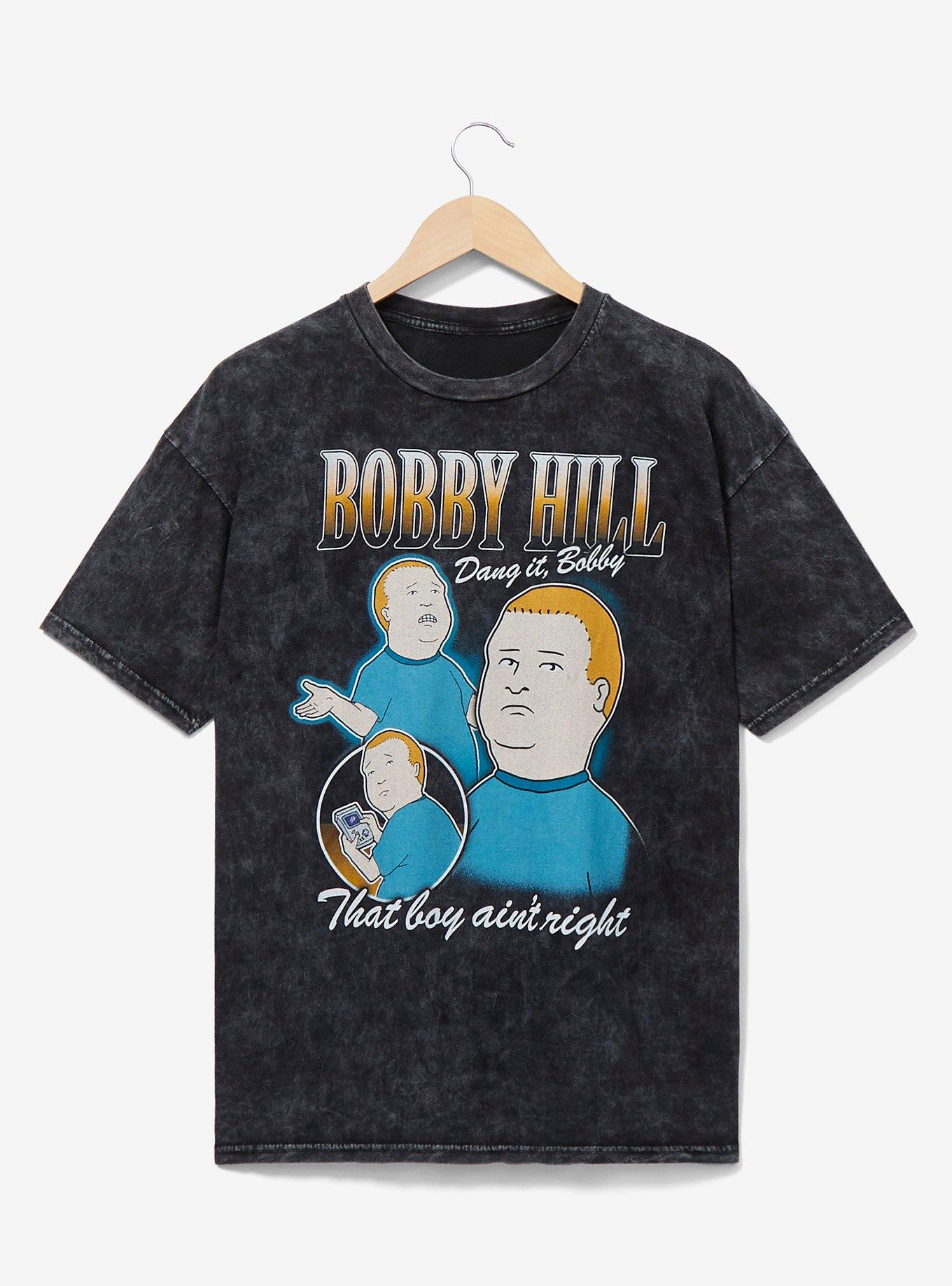 King of The Hill Bobby Hill Retro Portrait T-Shirt - BoxLunch Exclusive, BLACK MINERAL WASH, hi-res