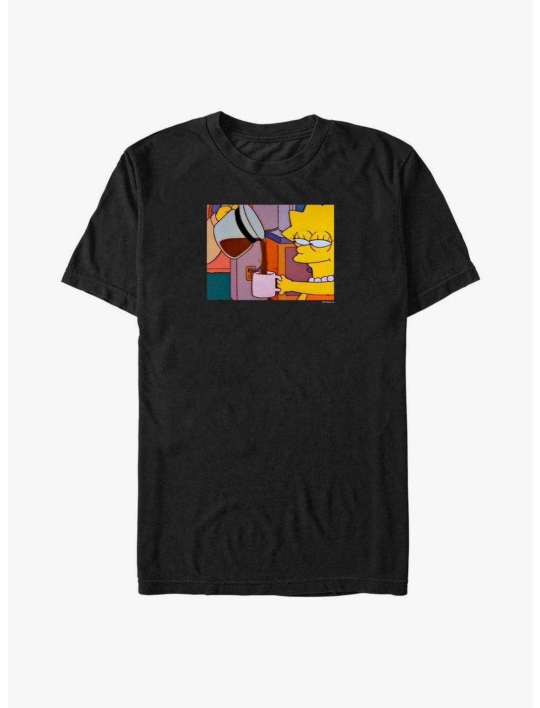 The Simpsons Lisa Coffee Big & Tall T-Shirt, BLACK, hi-res