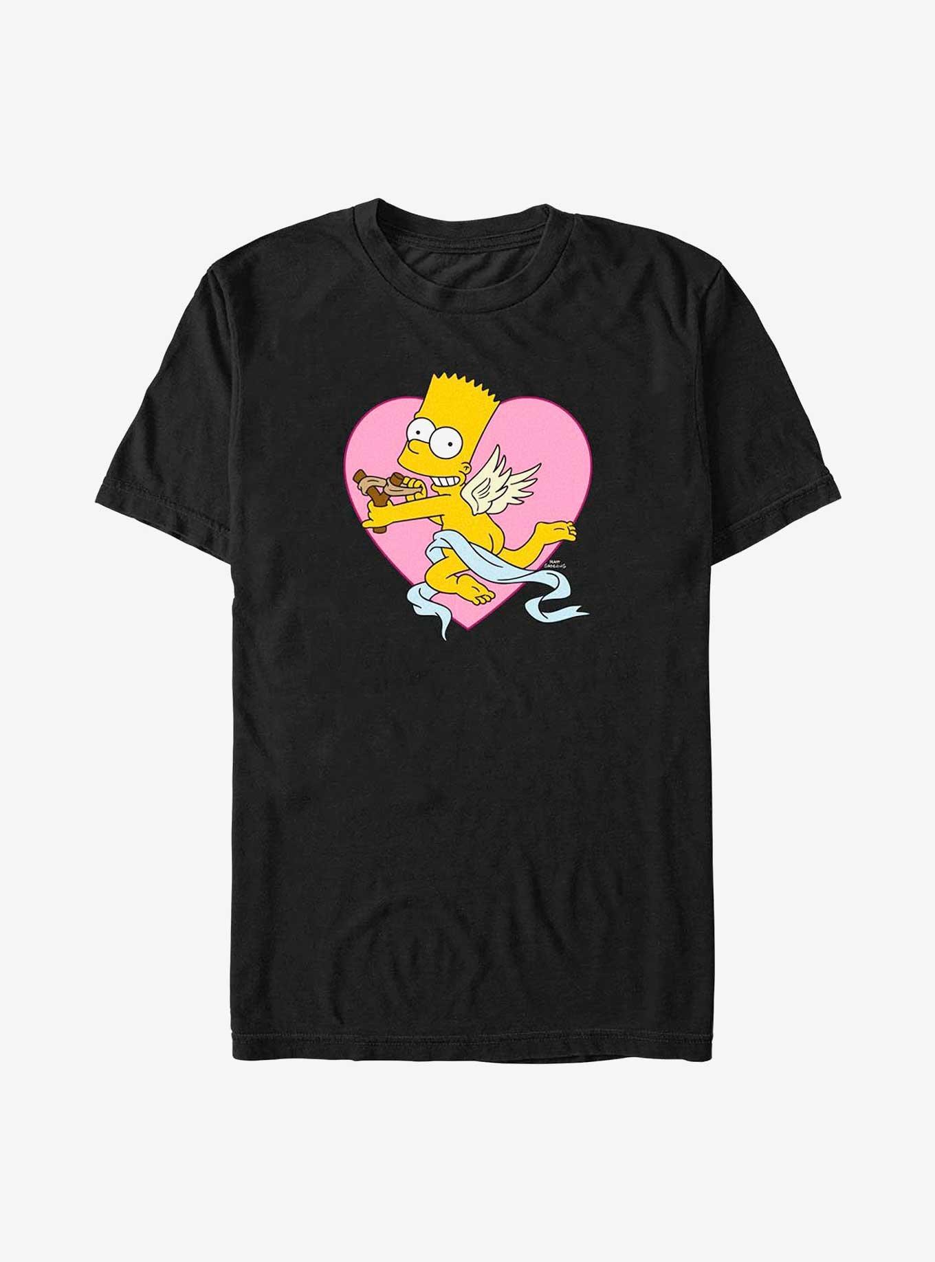 The Simpsons Cupid Bart Big & Tall T-Shirt, BLACK, hi-res