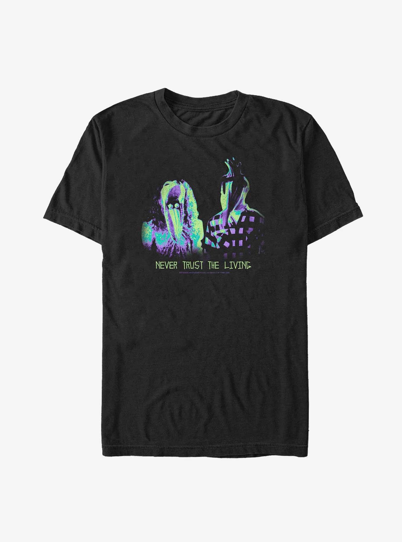 Beetlejuice Never Trust The Living Big & Tall T-Shirt, BLACK, hi-res