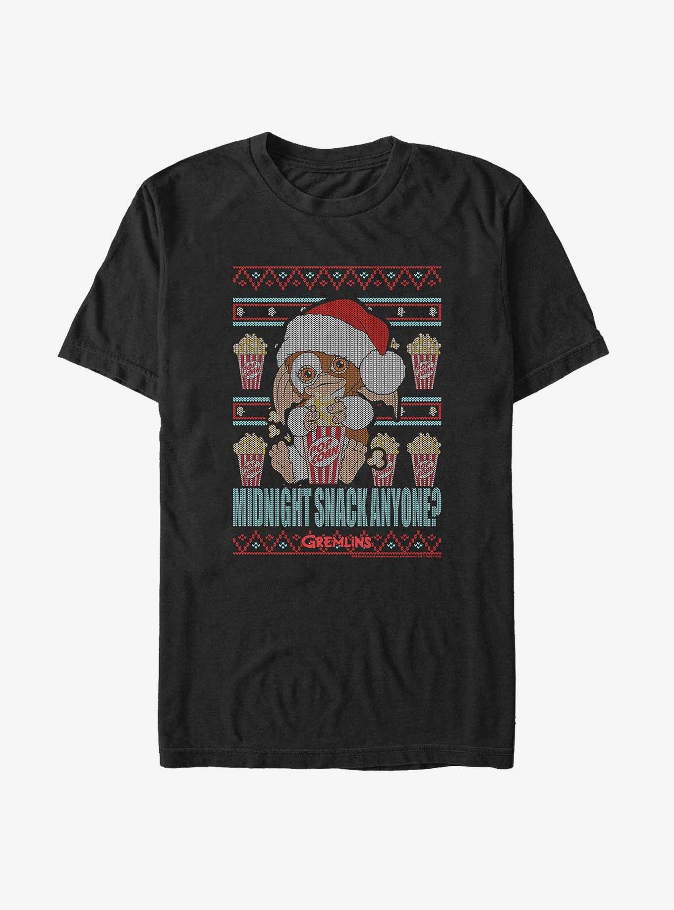 Gremlins Midnight Snack Ugly Christmas Big & Tall T-Shirt, BLACK, hi-res